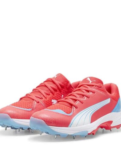 PUMA Spike 24.1 Cricket Shoes – Fire Orchid-Puma White-Luminous Blue