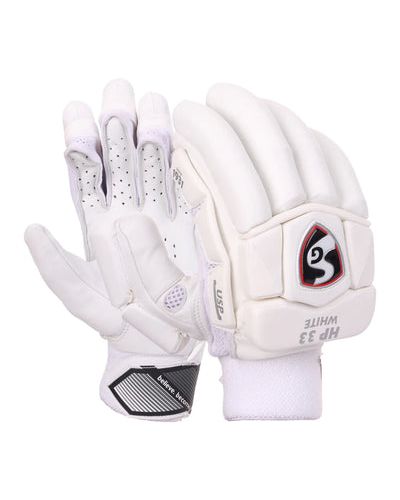 SG HP 33 White Mens Batting Gloves – 2025
