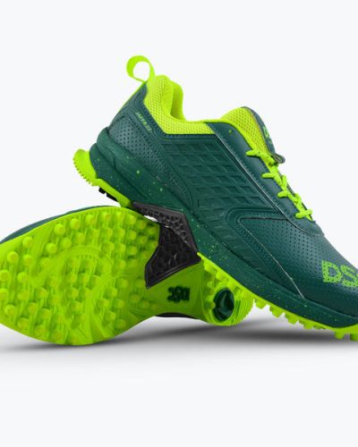 DSC Jaffa 22 Rubber Cricket Shoes – 2025 (Army Green-Lime)