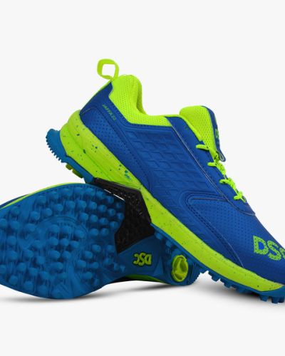 DSC Jaffa 23 Rubber Cricket Shoes – 2025 (Blue/Lime)
