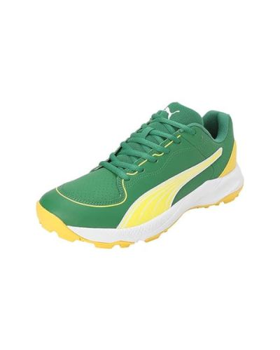 PUMA 24 FH Rubber Cricket Shoes – Archive Green-Pele Yellow-white