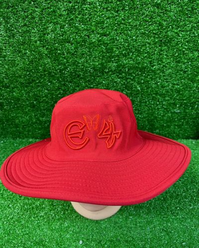 E4 Red Cricket Sun Hat