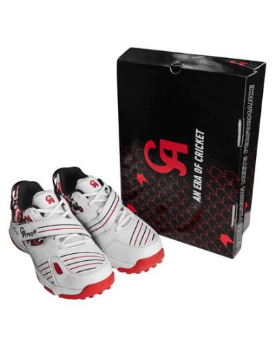CA Pro 100 Rubber Cricket Shoes (Red) – 2025