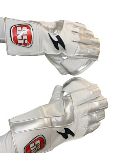 SS Ramdin Test Full White Wicket Keeping Gloves