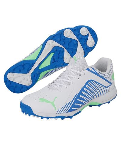 PUMA 22 FH RUBBER CRICKET SHOES –  PUMA WHITE-PUMA BLACK -BLUEMAZING