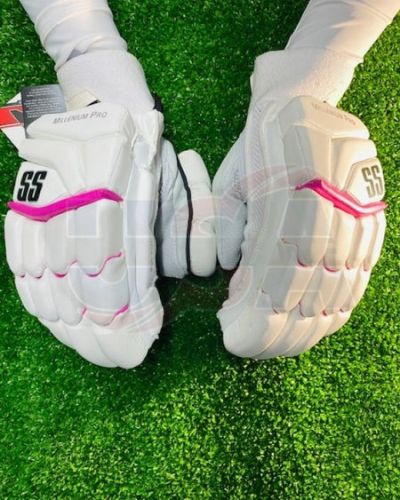 SS MILLENIUM PRO BATTING GLOVES – PINK AND WHITE