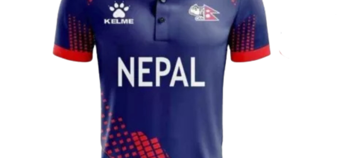 Nepal Cricket Jersey – Red & Blue Home Colours