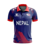 Nepal Cricket Jersey – Red & Blue Home Colours