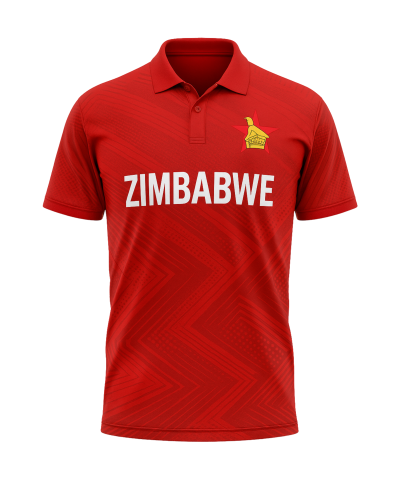 National Zimbabwe Cricket shirt – Red & Green
