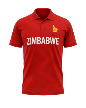 National Zimbabwe Cricket shirt – Red & Green