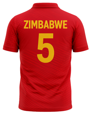 National Zimbabwe Cricket shirt – Red & Green