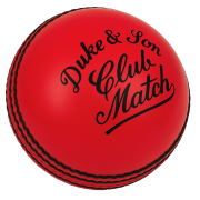 Dukes Club Match Cricket Ball – Red Leather, Hand Stitched