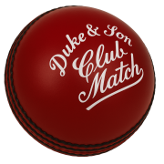 Dukes Club Match Cricket Ball – Red Leather, Hand Stitched