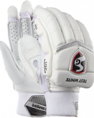 SG HILITE FULL WHITE Batting Gloves – 2025 | Best Grip & Style