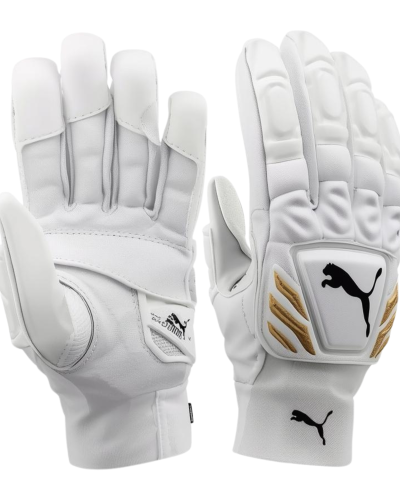 PUMA White Cricket Gloves | Quality Protection for Players